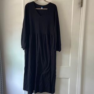 Long sleeve black dress